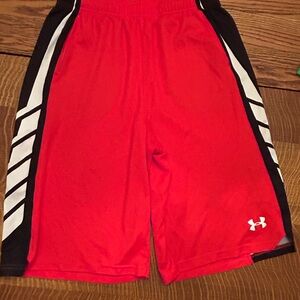 Under Armour Boy’s Red and Black Athletic Shorts